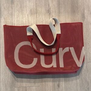 Curves Perforated Knit Tote Red/White (Scarlet)